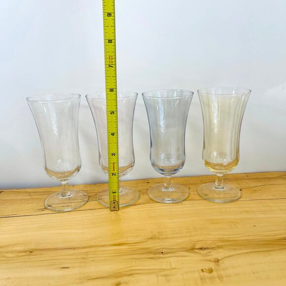 Vtg 60s Iridescent Parfait Glasses Cordial Liqueur Hand Blown Stem France - Picture 6 of 7
